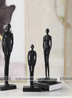 简约轻奢风客欧式装饰品创居酒柜意现代样板房厅铸黑色：31铁人家