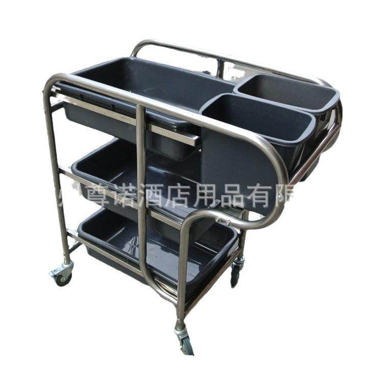 酒店钢餐厅不锈餐盘收集清洁车服三层推务车235收手碗碟工具推车,淘宝优惠券,粉丝福利购,淘宝优惠卷
