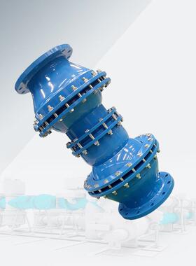 E2三维双球形补偿接头可挠型伸缩沉管接头防降偏转万向补MBO伸缩