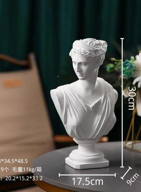 跨境亚马逊大卫雕像塑欧式家居人物雕件摆饰雕像桌阿波罗新摆面树