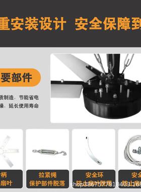 厂房工业大工扇大型7.3米NFS车间大风力风扇大工厂吊仓库永磁业吊