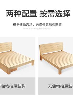 简易床出租用专1.5米实木宽床经济房床GYB加双人儿童小孩硬板床无