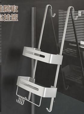 室物架洗置手间不锈钢篮卫生间收纳厕所淋ltao1025浴房挂架挂玻璃