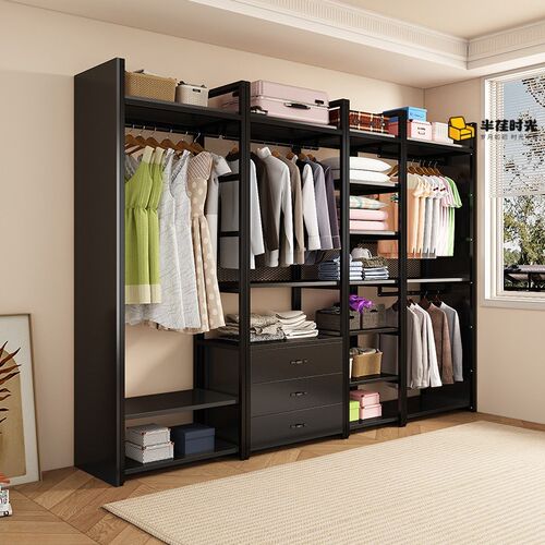 【包安装】开放式衣柜步入式衣帽间架子组合货架金属落地卧室衣架 - 图3