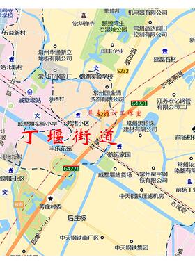常州市经开区地图交通旅游街道小区房产楼盘学校