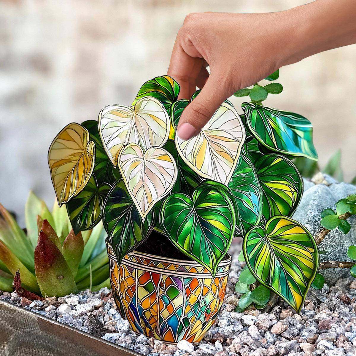 DC11027创意彩绘绿植盆栽塑料PVC庭院花园装饰插牌地插装饰道具,淘宝优惠券,粉丝福利购,淘宝优惠卷