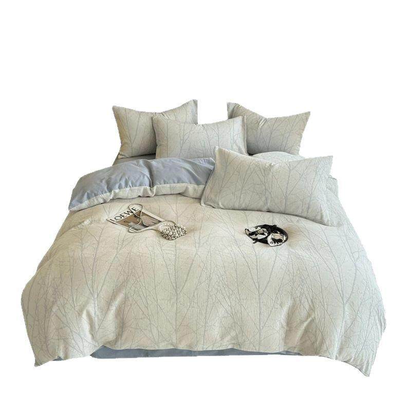 四季磨毛床上四件套南通提花纯棉三件套全棉加厚秋冬床品床单被套,淘宝优惠券,粉丝福利购,淘宝优惠卷