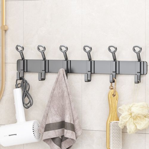 免打孔门后挂钩玄关挂衣钩墙上壁挂式衣帽钩入户粘钩卧室粘贴排钩 - 图0