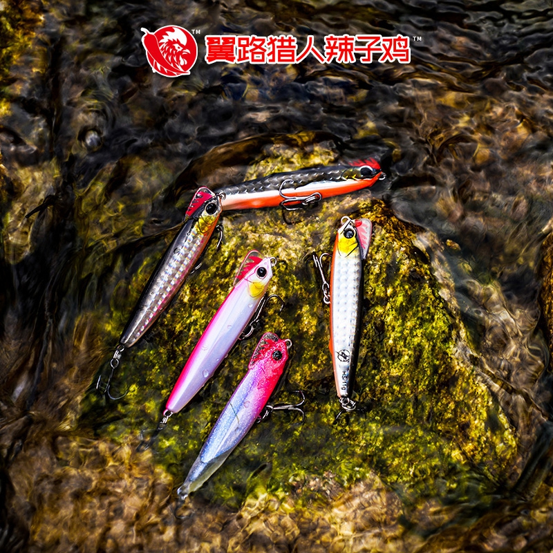 翼路猎人辣子鸡沉水铅笔路亚饵远投野钓翘嘴海鲈鱤鱼通用路亚假饵 - 图2
