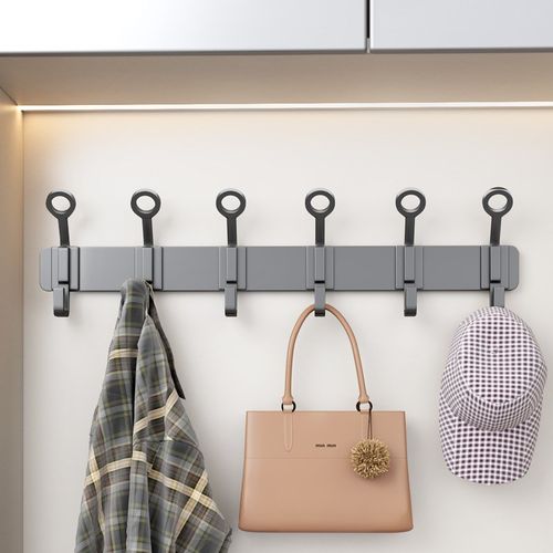 免打孔门后挂钩玄关挂衣钩墙上壁挂式衣帽钩入户粘钩卧室粘贴排钩 - 图3