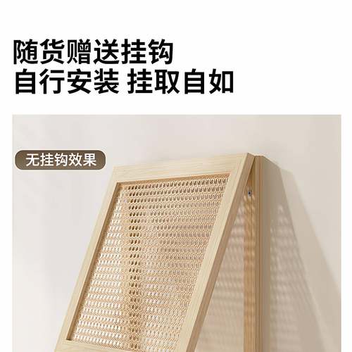 实木挡藤编弱电遮挡墙上装饰画盖箱LBI板电箱多媒体网线盒电闸表 - 图3