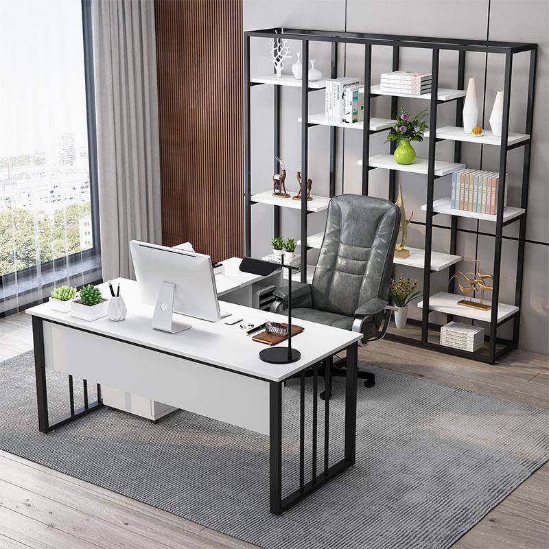 办公桌老板桌办公室家居简约现代总裁单人桌带柜电脑桌桌柜,淘宝优惠券,粉丝福利购,淘宝优惠卷