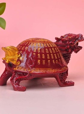 朱砂百寿龟摆件龟百寿龙龟长寿龟神兽办公室摆件工艺品