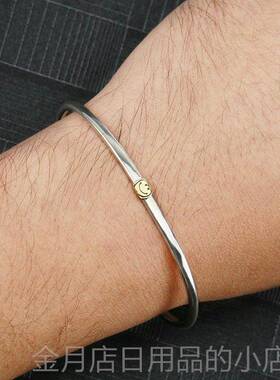 高档2牛钝精工 ampp Jaan经典笑脸手镯纯银9男5女情侣手环手链细