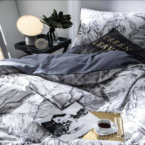 正品美单式0支6长绒棉数码印全花四件套棉床床笠被套1.8m纯棉床上 - 图0