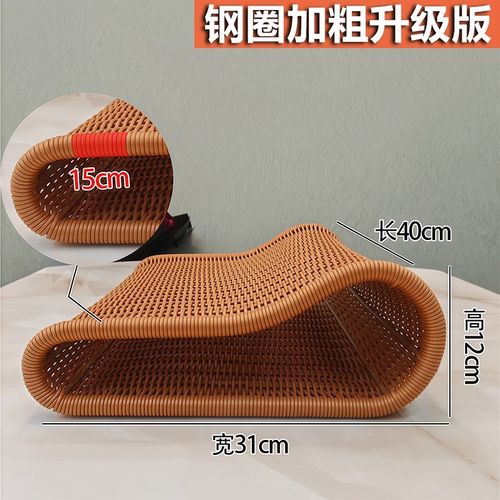 越南纯手工夏季仿藤编织靠枕透气透心凉枕头护颈椎助眠专用 - 图1