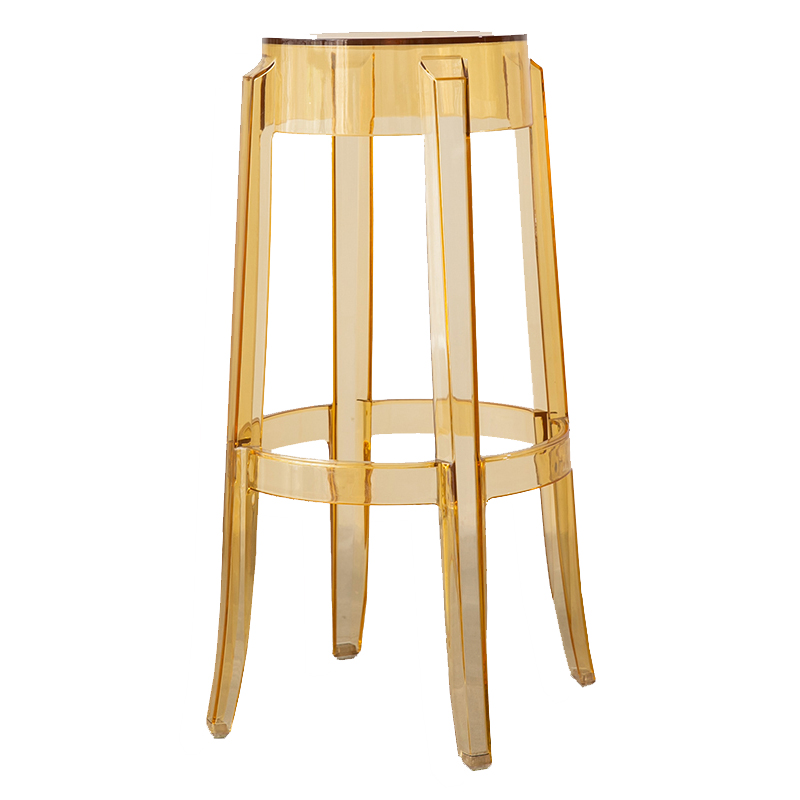 北欧创意设计师透明魔吧凳水晶圆凳简约亚克力酒吧椅高脚吧台椅子 - 图3