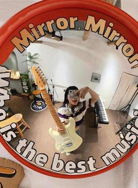 壁挂改造凸镜彩绘拍照装饰小神镜客厅室内广角摆件diy转角凹镜器