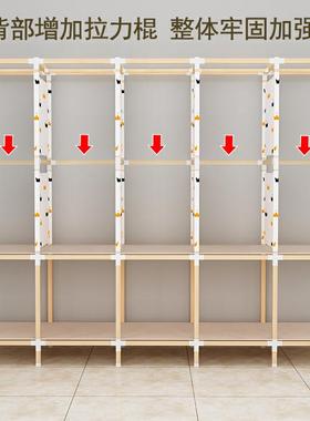 衣柜现代简约衣柜结实耐用简易布衣柜家用卧室经济型出租房用柜子
