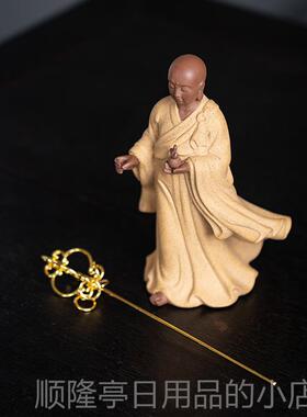 高档中式禅人物陶瓷工艺品地藏菩萨佛像王摆件家居客博意古厅架装