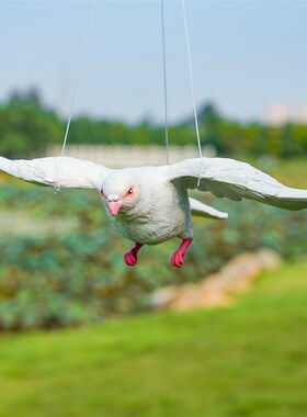 彷真鸽子雕塑悬挂吊饰吊件飞翔和平鸽挂件装饰品婚庆道具摆件模型