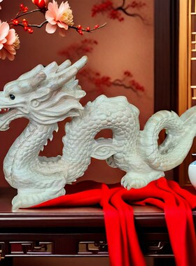桃木龙摆件木雕实木补缺角青龙办公室原色龙原木龙无漆装饰品