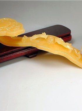 天然黄玉如意摆件白玉如意摆件如意吉祥家居装饰客厅摆设工艺礼品