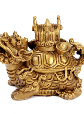 龙头龟母子铜龙龟摆件开业礼品家居工艺品摆设