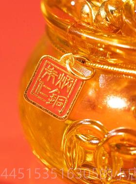 正品炳朱仁铜日一日聚玄宝盆桌富面装饰玄学小摆件开业礼物关乔迁