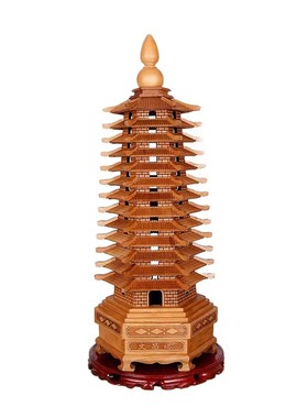 桃木文昌塔13层木质的学生用女孩男摆件9层木制十三层7九层纯搭