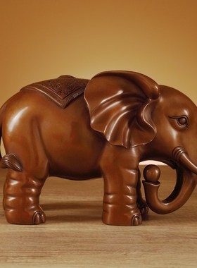 铜大象摆件一对吸水象招财大象如意象家居乔迁办公室店铺开业礼品