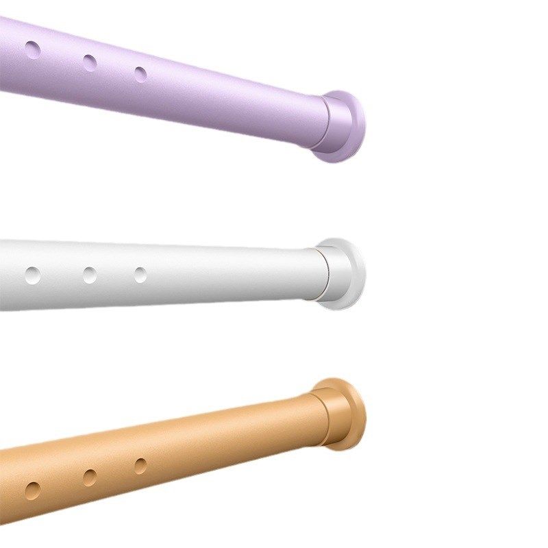 晾衣杆一整根免打孔伸缩帘杆挂衣阳台钢挂衣架浴室浴帘杆毛巾杆子,淘宝优惠券,粉丝福利购,淘宝优惠卷