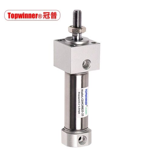 不锈钢迷你缸CDM2RB20/25/32/40Z正面安装型圆形气缸带磁前端螺纹 - 图3