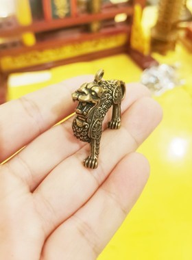 纯黄铜金钱招财貔貅小摆件文玩创意电脑书桌办公室台面收银台摆放