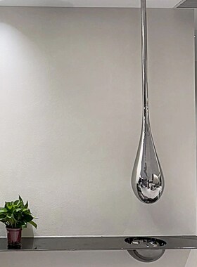 酒店大堂吊装水滴售楼处雕塑样板间饰品装置玻璃钢玄关客厅摆件