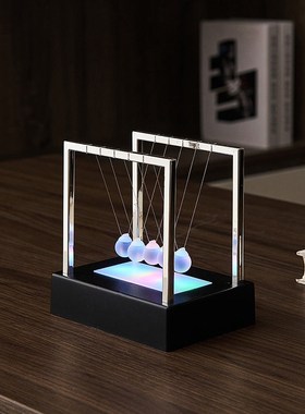 创意牛顿摆球摆件永动机磁悬浮物理桌面装饰品男生电竞电脑高级感