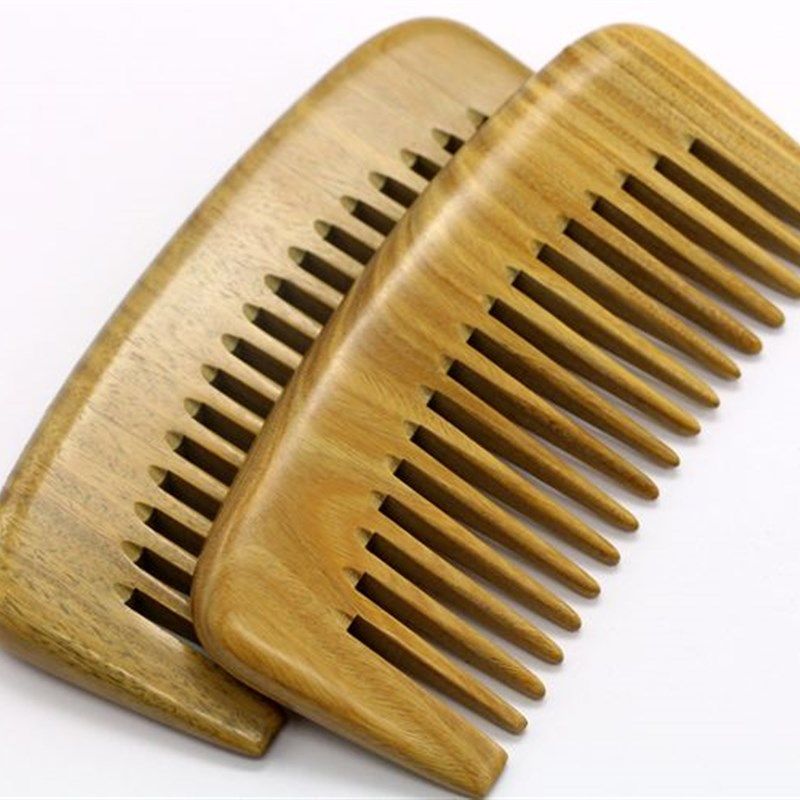 绿檀整木梳粗齿按摩头皮梳通经络防静电宽齿口袋木梳玉檀香加厚梳,淘宝优惠券,粉丝福利购,淘宝优惠卷