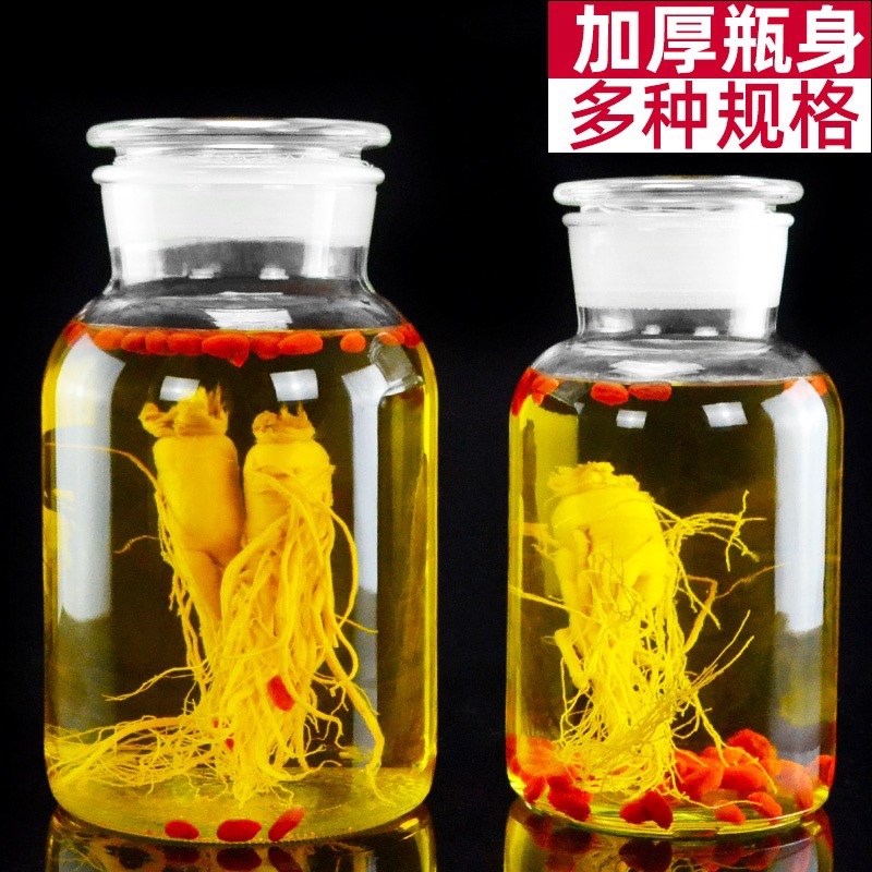Soaking wine bottle, soaking wine bottle, glass soaking special wine bottle, soaking wine tank, soaking faucet with wine bottle, glass soaking wine ginseng bottle