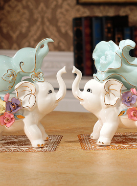 大象摆件家居酒柜家庭装饰品室内客厅摆设房间卧室的小工艺品创意