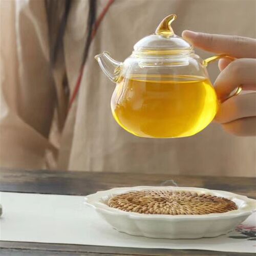 奇高新品葫芦壶玻璃茶壶耐高温泡茶壶不锈钢过滤茶具玻璃加厚茶壶 - 图1