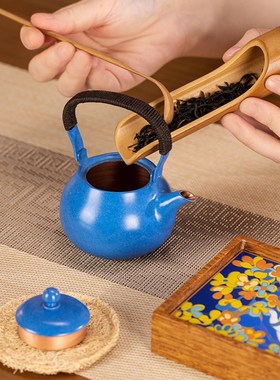 朱炳仁铜中秋礼盒手工铜壶单人便携泡茶壶功夫茶具月有幸福套装