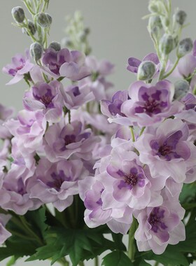 高品质手感保湿飞燕草仿真花假花摆设客厅餐桌样板间花卉摆件装饰