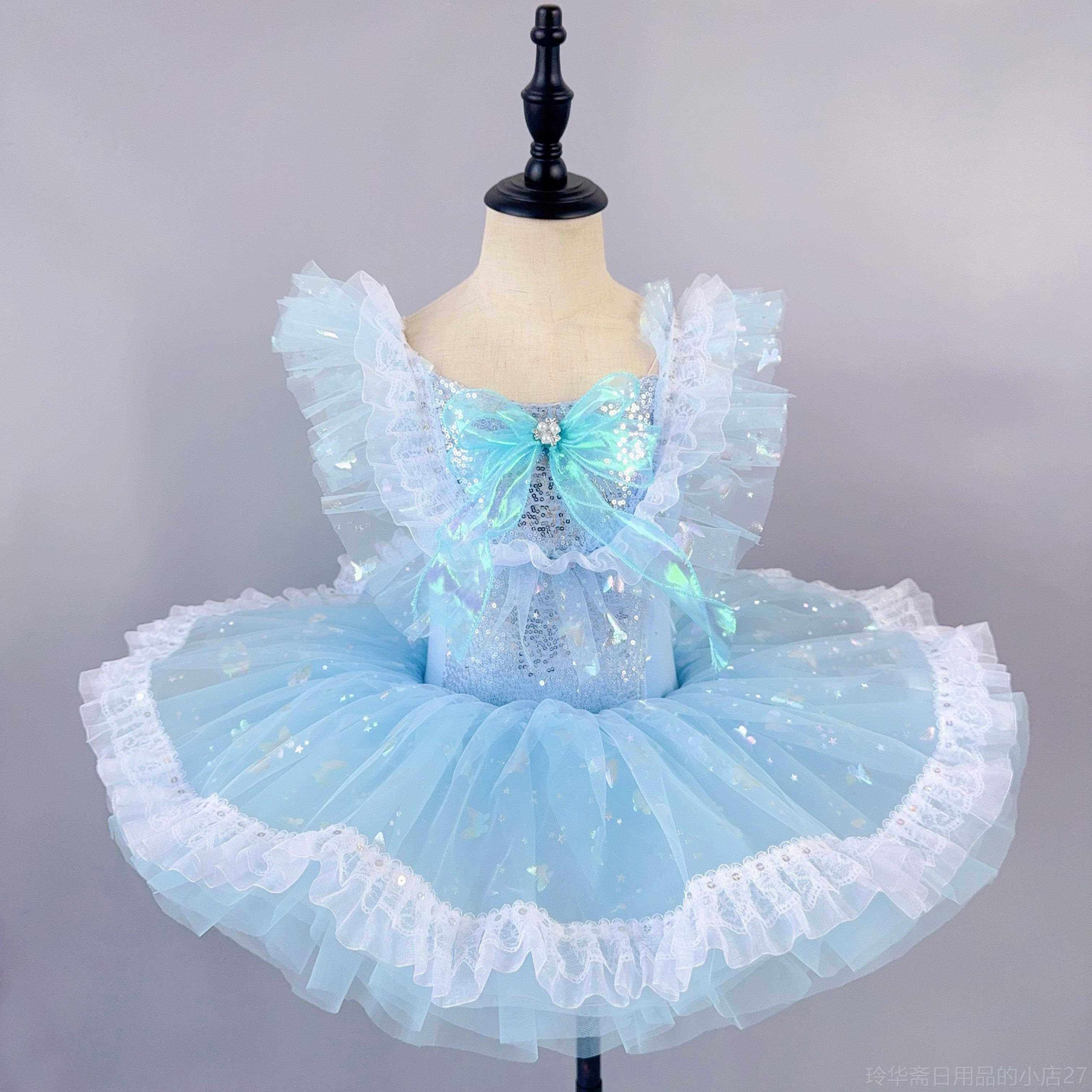 高档女童芭天蕾舞蹈裙六一儿童裙蓬蓬演出服小鹅亮片公演主裙舞台,淘宝优惠券,粉丝福利购,淘宝优惠卷
