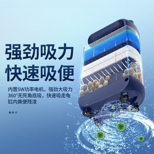 龟缸过滤器鱼缸低水位循环三合一滴流过滤盒小型桶吸粪乌龟缸专用 - 图0