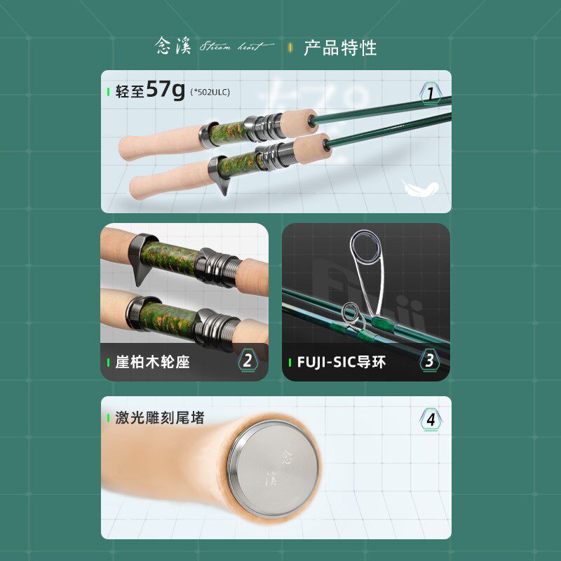 24款领峰念溪微物路亚竿马口竿UL/L超轻量短柄白条溪哥鳟鱼溪流竿,淘宝优惠券,粉丝福利购,淘宝优惠卷