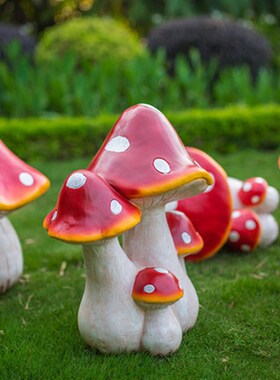 花园庭院装饰仿真蘑菇摆件别墅公园景观园林雕塑树脂小品