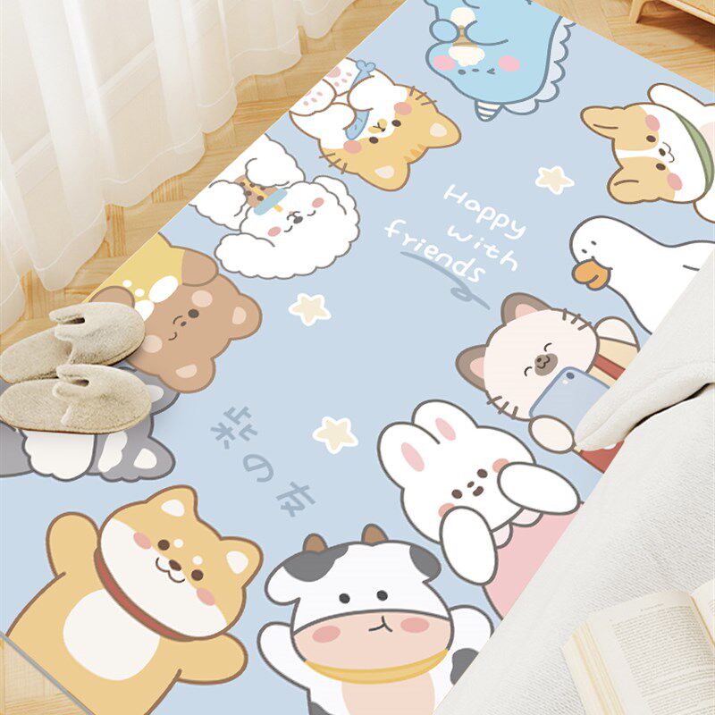 卧室儿童房间学习桌地垫床边毯客厅书桌床前卡通地垫家用地毯,淘宝优惠券,粉丝福利购,淘宝优惠卷