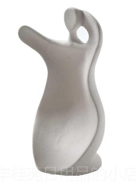 正品特！赏三饰桌后 陶瓷哑光釉惠白色磨砂人造型儿童房软装面装