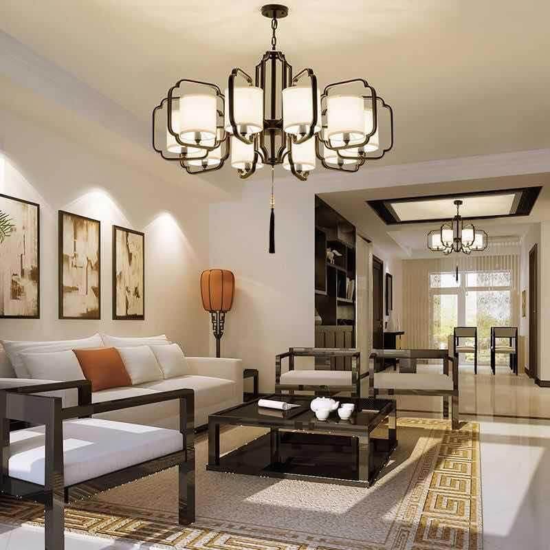 新中式铁艺吊灯中国风酒店客房卧室客厅卧室书房餐厅中式吊灯灯具,淘宝优惠券,粉丝福利购,淘宝优惠卷