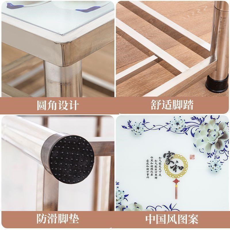 不锈钢烤火桌子家用组装多功能取暖吃饭可折叠餐桌加厚正方形新款 - 图2